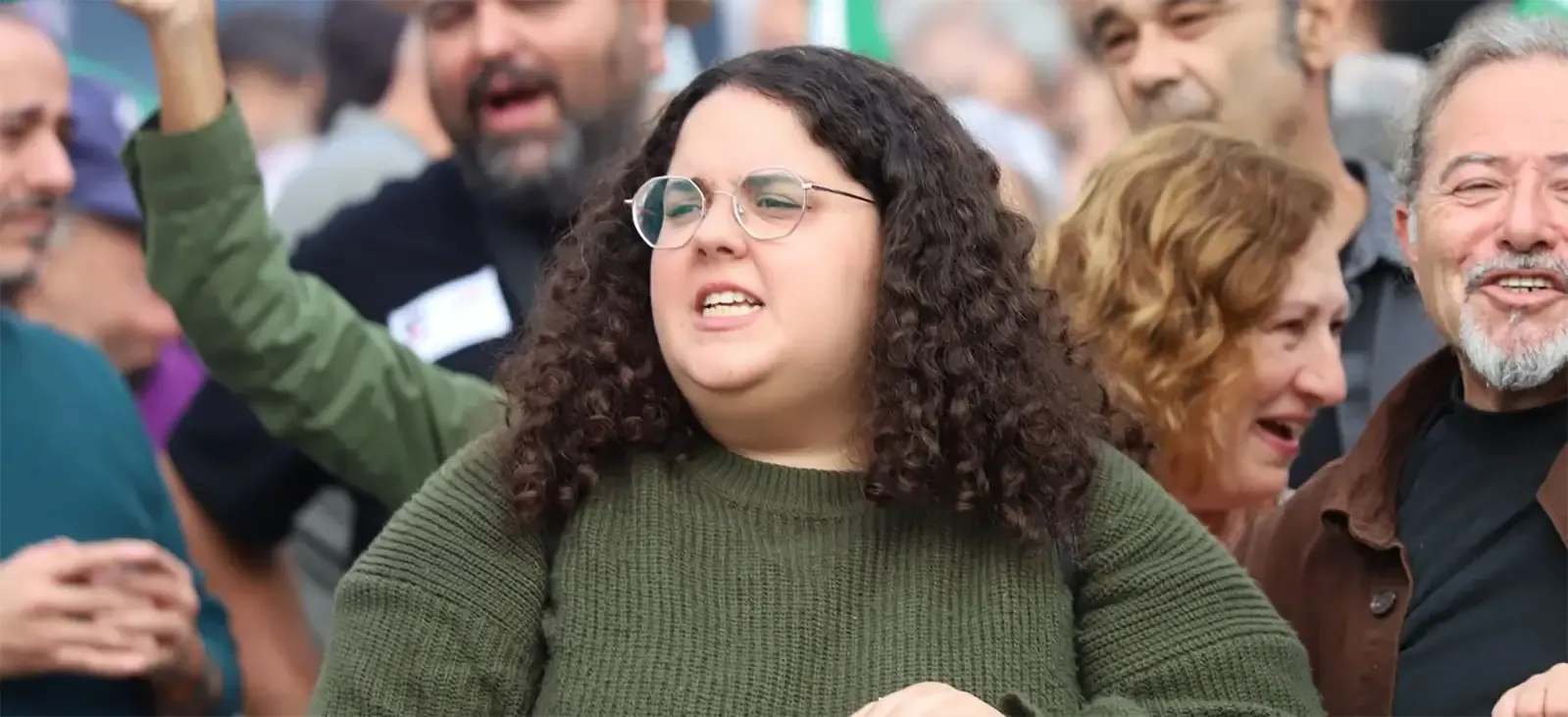 Sheila Guerrero en manifestación